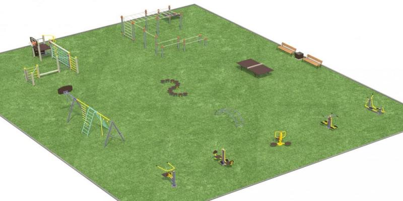 Дизайн проект спортплощадки разновозрастной  в Майкопе