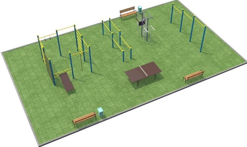 Проект спортплощадки 170 метров в Майкопе в Майкопе