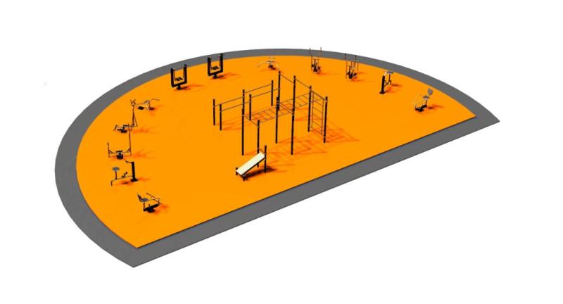 Дизайн проект спортплощадки Полукруглая в Майкопе