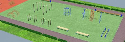 Проект детско-спортивной площадки для школы - детсада в Майкопе