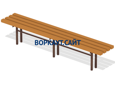 Двухметровая лавочка без спинки 2 м МАФ 1602 в Майкопе