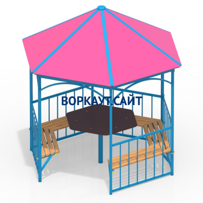Беседка со столом и лавками МАФ 4121 в Майкопе