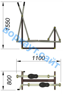 Уличный тренажер "Лыжник" УТ 008 в Майкопе