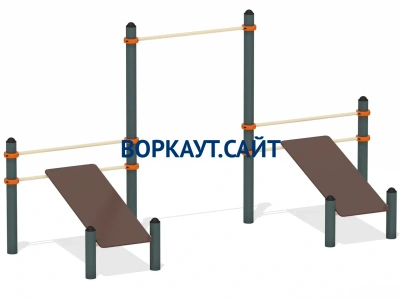 Воркаут с турником и двойной скамьей для пресса ВС-28 в Майкопе