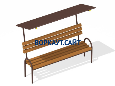 Лавочка под навесом МАФ 1607 в Майкопе