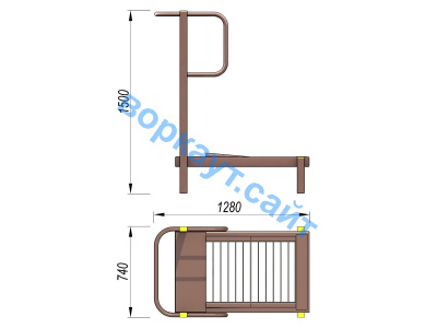 Уличный тренажер Беговая дорожка УТ 009 в Майкопе