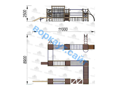 Детский спортивный комплекс Полоса препятствий ДСК 3116 в Майкопе