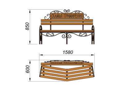 Скамья примирения МАФ 1610 в Майкопе