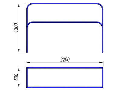Брусья разновысокие МАФ 3531 в Майкопе