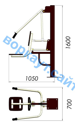 Уличный тренажер "Жим от груди" УТ 002 в Майкопе