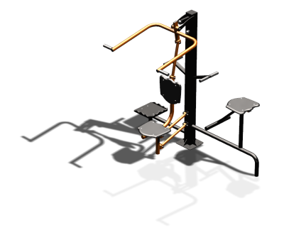 Уличный тренажер "Верхняя тяга Твистер стоя Твистер сидя" УТ336 в Майкопе