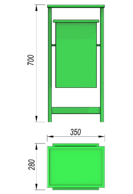 Урна с крышкой МАФ 1631 в Майкопе