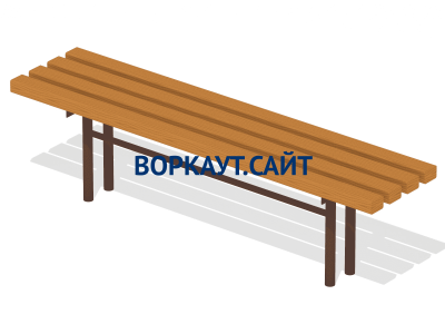 Лавочка без спинки МАФ 1601 в Майкопе