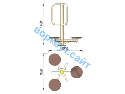 Уличный тренажер Орбита УТ 011 в Майкопе