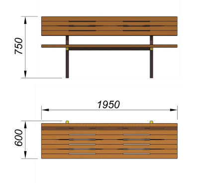 Диван уличный МАФ 1608 в Майкопе