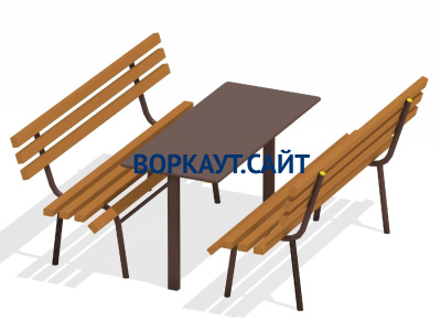 Дачный комплект из 2 лавочек и стола МАФ 1620 в Майкопе